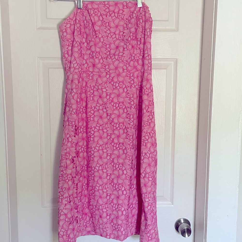 Vintage Lily Pulitzer strapless midi dress